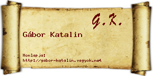 Gábor Katalin névjegykártya