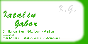 katalin gabor business card